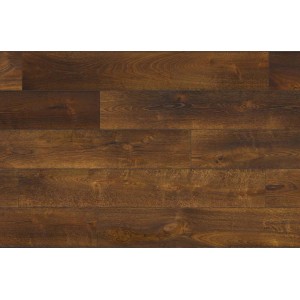 Pavimento vinilico marrone scuro effetto legno. Resistente e facile da pulire.