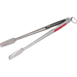 Pinza per grill Char-Broil Comfort Grip in acciaio inox con impugnatura antiscivolo.