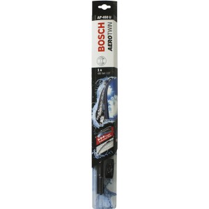 Spazzola tergicristallo Bosch Aerotwin AP450U nella confezione, lunghezza 450 mm.