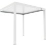 Pergola bioclimatica Atena in alluminio palo 12 4x4xH2,5 m bianco
