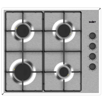 Piano cottura a gas Ariane Inox 4 fuochi 58x51 cm