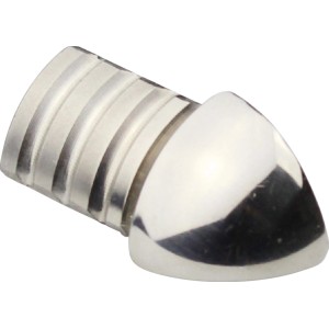 Angolo profilo terminale quarto di cerchio, acciaio inox lucidato, 8 mm, 2 pezzi per profili per piastrelle.
