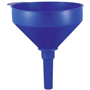 Imbuto blu LUX con filtro, Ø 195 mm, per travaso liquidi senza gocciolamento.