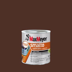 Smalto colorato Max Meyer marrone per legno e metallo, latta da 0,7 l.