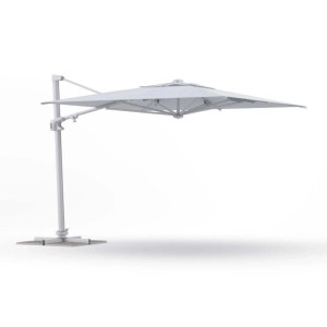 Ombrellone da giardino palo decentrato retrattile Next 3x4 m Bianco