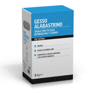 Sacco da 5 kg di gesso alabastrino per riparazioni e modellismo interni.