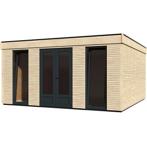 Moderna casetta da giardino in legno Decor Home 21 con finestra e doppia porta. Ideale come gazebo o rimessa attrezzi.