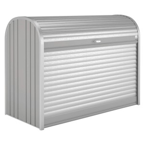 Biohort StoreMax 160 box da giardino in grigio quarzo con serranda e serratura a cilindro.