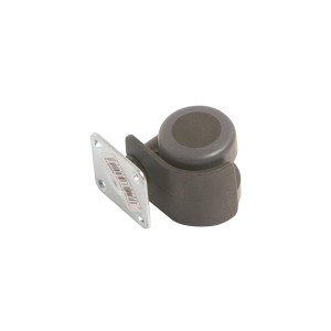 Rotella per container per parquet, Ø 35 mm, portata 70 kg, con ruota in PVC grigio e piastra di montaggio.