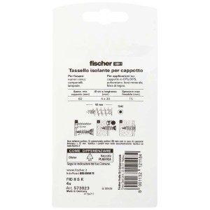 Tassello per materiale isolante fischer FID II con vite 4 pz