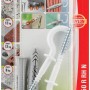 Tassello universale Fischer UX 8x50 con gancio, adatto per materiali da costruzione pieni, forati e pannelli.