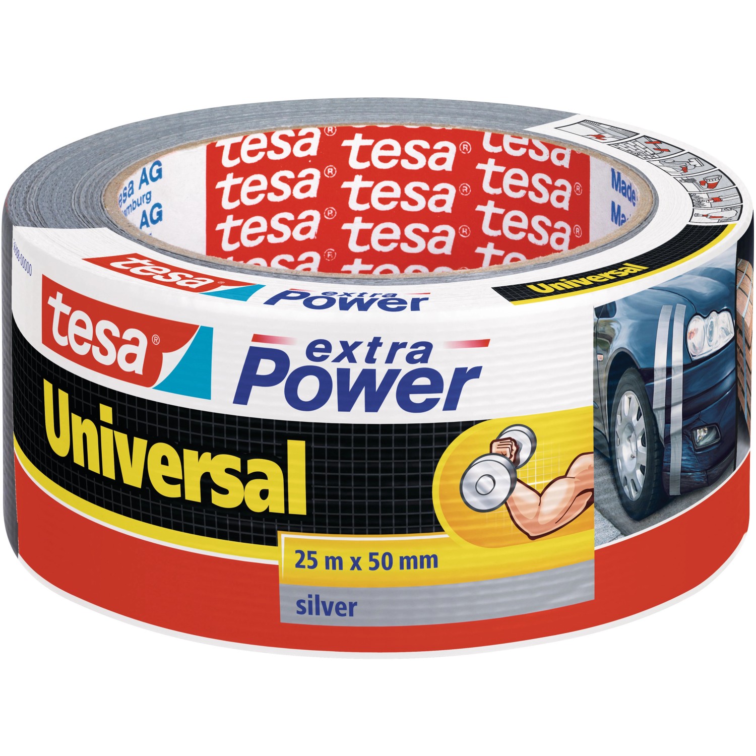 Nastro Adesivo Telato Tesa Extra Power Universale 50 Mm X 25 M Grigio | OBI