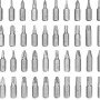 Set di 56 inserti per avvitatore a batteria OBI 3,6 V, varie dimensioni e forme.