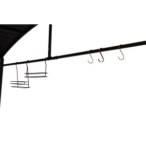 Tettoia barbecue in acciaio antracite 240x150 cm