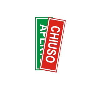 Segnali "Aperto" (verde) e "Chiuso" (rosso).