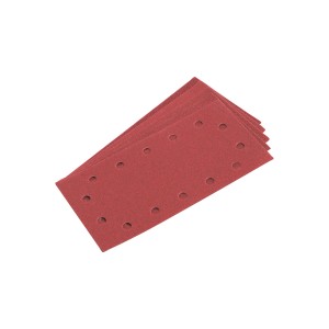Strisce abrasive LUX K80, 93x230mm, confezione da 10 per levigatrice orbitale. Per levigare legno e metallo.