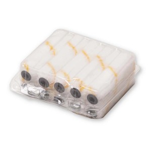 Set di rulli per pittura t.b.t., confezionati in plastica.