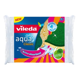 Vileda Glitzi spugna cucina confezione da 2: Spugna con lato pulente e in viscosa per cucina e casa.