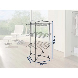 Stendibiancheria a torre Classic Tower 270 Black L asciugatura 27 m