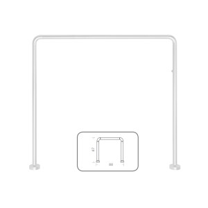 t.b.t. Asta per tenda doccia, effetto cromo, per accessori doccia moderni.