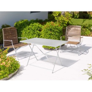Tavolo pieghevole da giardino Bistrò in ferro avorio 110x70 cm