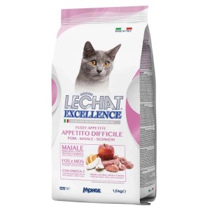 Cibo umido per gatti Lechat Excellence Appetito difficile maiale 1,5 kg
