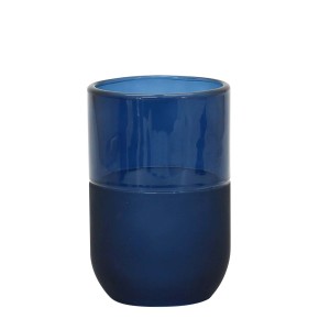Portaspazzolino blu t.b.t. in vetro e plastica.
