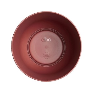 Vaso da fiori rosso Elho Jazz, Ø 18,9 cm, vista interna dall'alto.