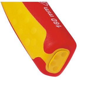 Manico del tronchese laterale LUX Comfort VDE 160 mm, rosso-giallo, con rivestimento in plastica a 2 componenti.