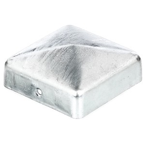 Copripalo argentato per supporti palo, quadrato.