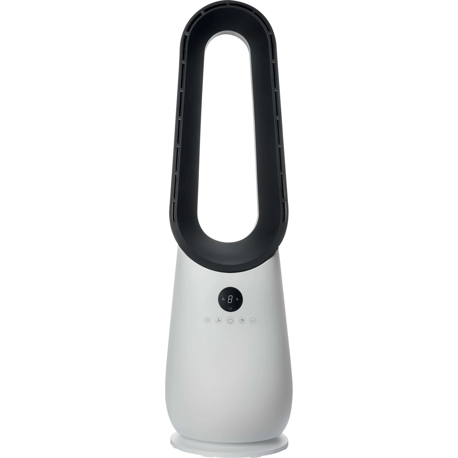 Ventilatore senza pale Cool Air TV 70-85 bianco e nero. Ventilatore a torre con illuminazione LED.