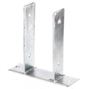 t.b.t. Supporto per palo in metallo, a U, per fissare pali di legno.