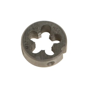 Filiera in acciaio LUX M12, 25 mm, per filettare.