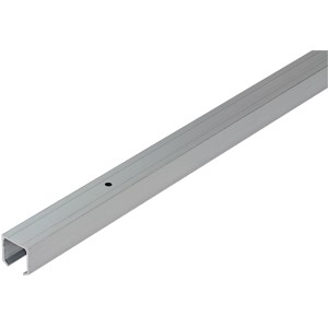 Profilo di scorrimento Hettich TopLine 8plus, alluminio anodizzato argento, per porte scorrevoli fino a 80 kg.