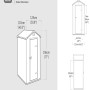 Schizzo: Casetta da giardino Keter Manor 4x3, dimensioni 196x128x94 cm, grigio-bianca, in plastica.