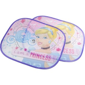 Due parasole per auto con design Cenerentola per interni.