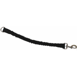 Guinzaglio per cani elastico nero con moschettone.