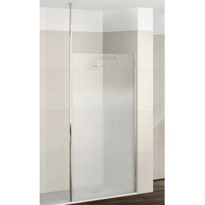 Box doccia walk-in con vetro satinato e profilo cromato