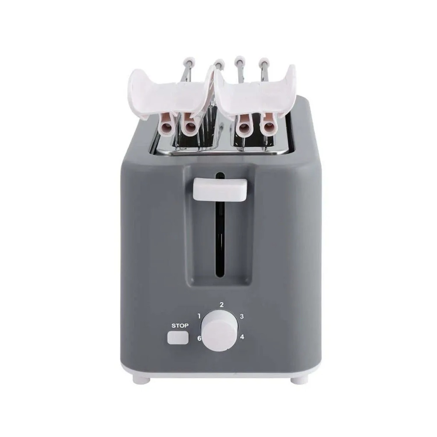 Tostapane t.b.t. grigio con scalda-brioche.