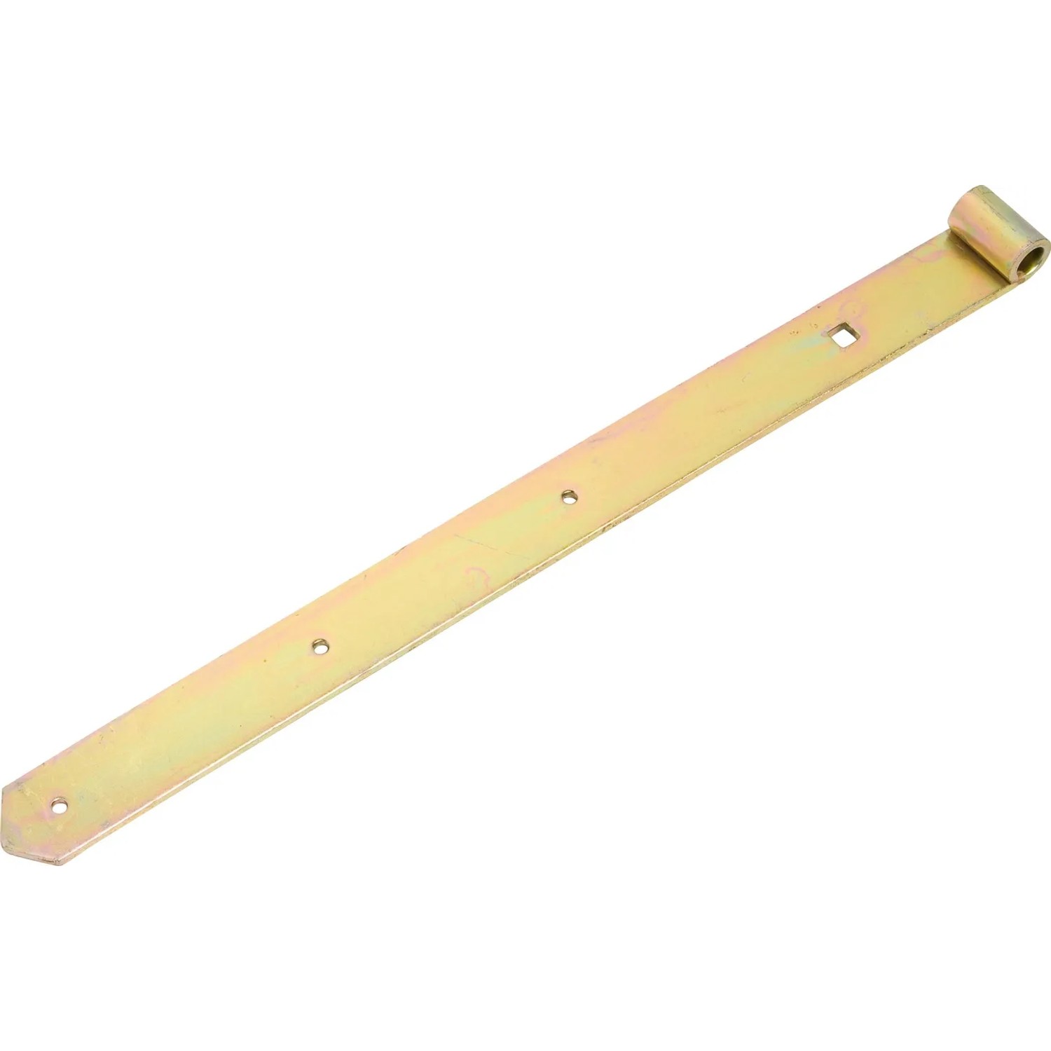 Bandella per cardine zincata gialla, 500 mm, per collegamenti mobili di porte e cancelli.