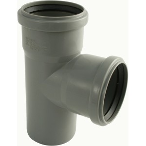 Giunto semplice Marley HT DN 32/32, 87° per tubi di scarico interni, grigio.