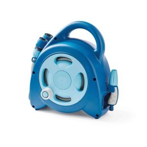 Carrello avvolgitubo t.b.t. blu con tubo e connettori.