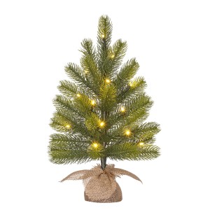 Albero di Natale artificiale Nagano in PE verde H 45 cm x Ø 10 cm