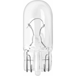 Lampadina t.b.t. per impianto elettrico auto, bulbo in vetro trasparente.
