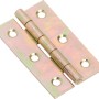 Cerniera stretta zincata gialla, 60x34 mm, per collegamenti mobili.