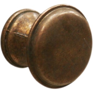 Pomello rotondo per mobili effetto bronzo per armadi e cassetti.