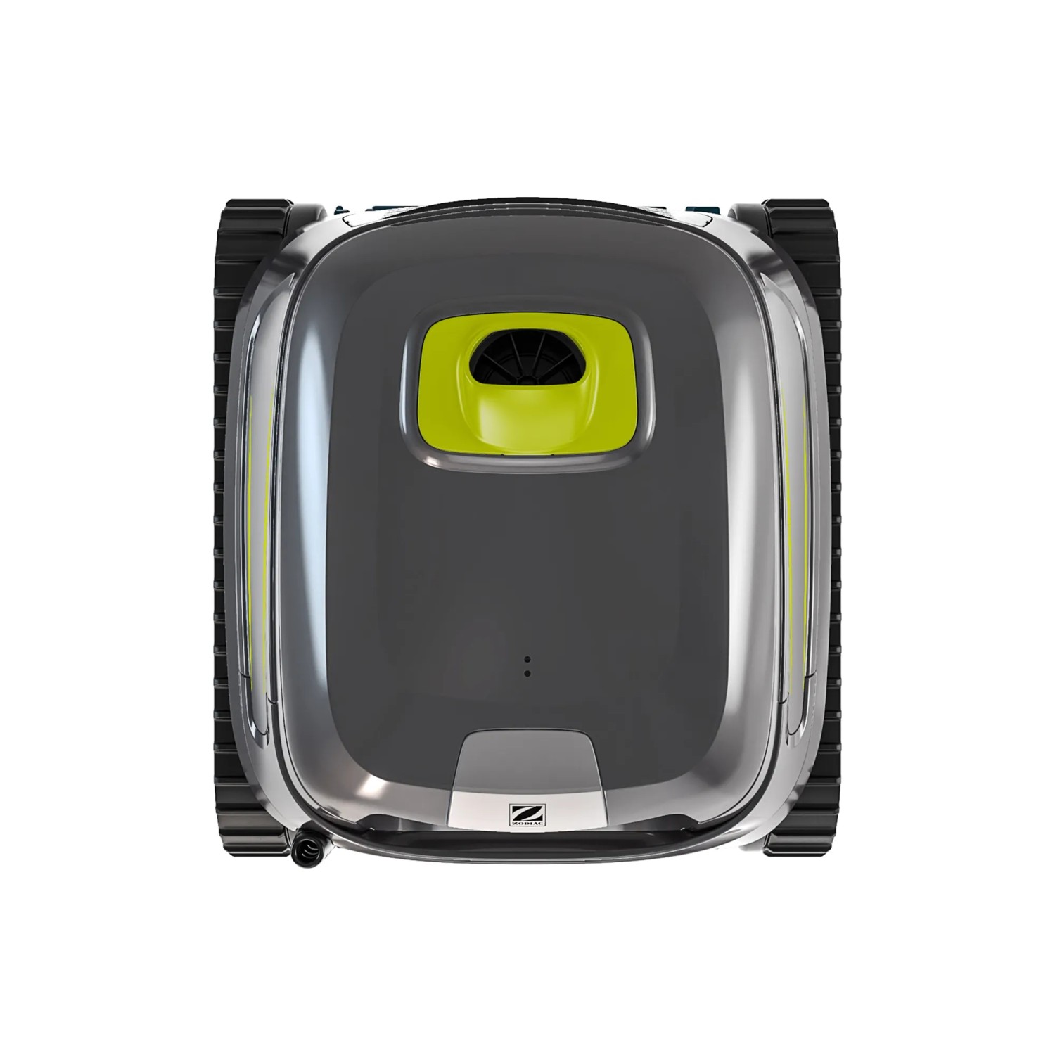 Robot piscina Zodiac CNX1020 per pulizia fondo e pareti, grigio, vista dall'alto.