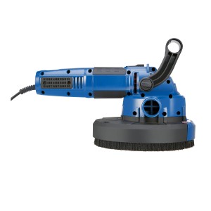 Levigatrice per cartongesso LUX TBS-1050, levigatrice blu con ampio disco abrasivo e maniglia ausiliaria.