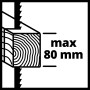 Simbolo: Altezza di taglio max. 80 mm della sega a nastro Einhell TC-SB 200/1.