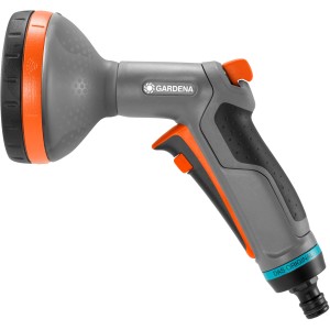 Gardena Comfort Multibrause, spruzzatore da giardino con 5 getti e impugnatura ergonomica.